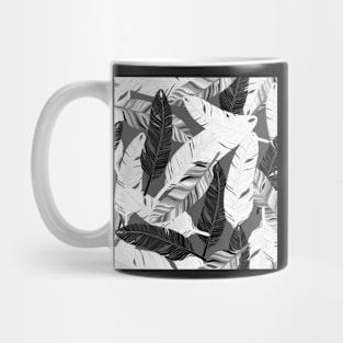 Black and White Feathers Mug